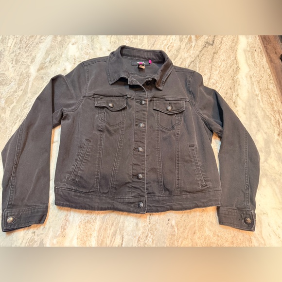 torrid Jackets & Blazers - Torrid Black Denim Jacket Size 0 Stretch Jean Jacket large